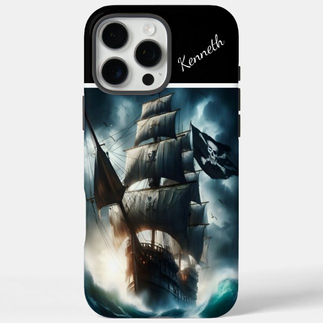 Piratenschiff vor dem Sturm Case-Mate iPhone Hülle (Rückseite)