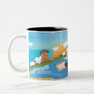 Piratenschiff Zweifarbige Tasse
