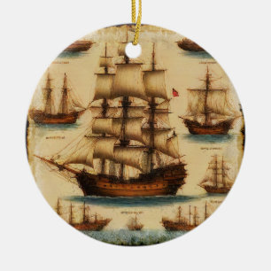 Piratenschiffe des Mittelalters Keramik Ornament