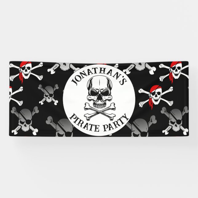 Piratenschiffe zum Geburtstag Banner (Horizontal)