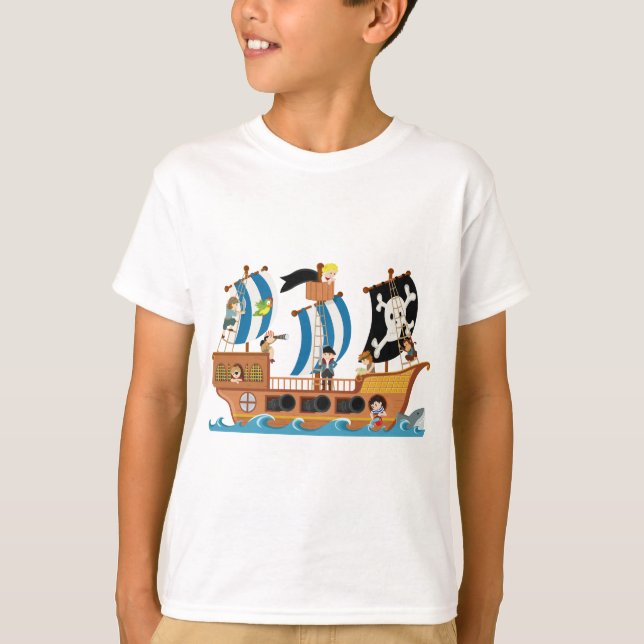Piratenschiffsseeräuber T-Shirt (Vorderseite)
