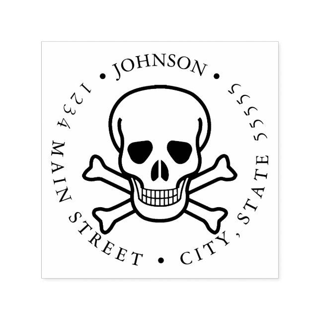 Piratenschild "Menschlicher Schädel und Schwerter" Permastempel (Design)