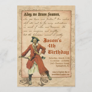 Piratensee-Einladung Einladung