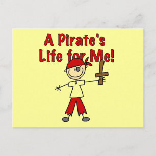 Piratenshirt und Geschenke Postkarte