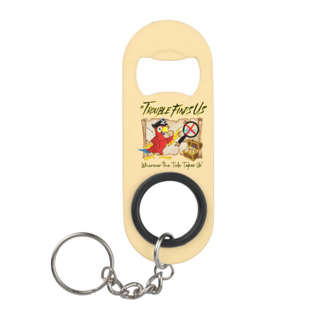 Piratensittich Mini Flaschenöffner (Vorderseite)