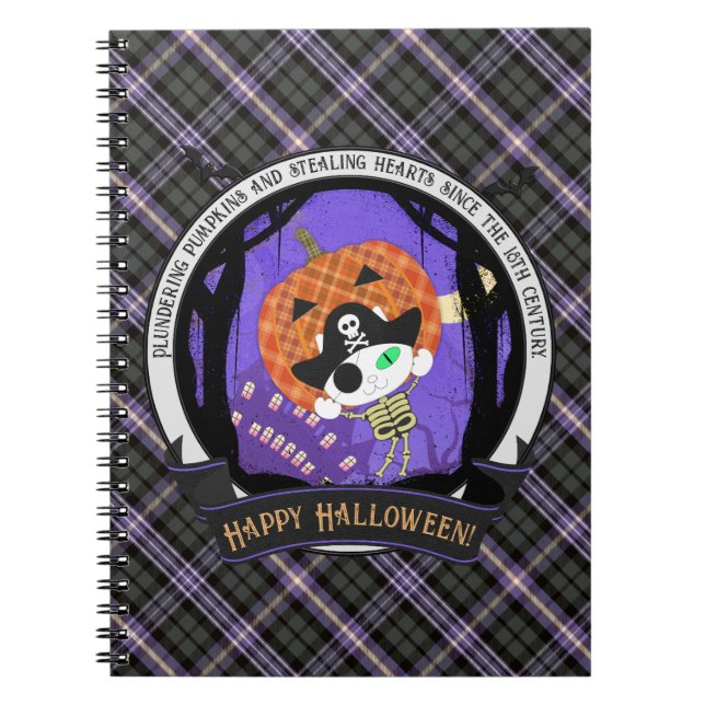 Piratenskelett Notizblock (Vorderseite)