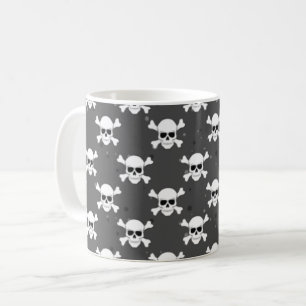 Piratenstil - Schädelmuster Kaffeetasse