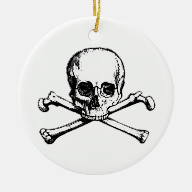 Piratensymbol Keramikornament (Vorne)