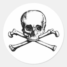 Piratensymbol Runder Aufkleber