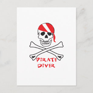 Piratentaucher Postkarte