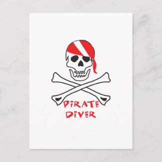 Piratentaucher Postkarte