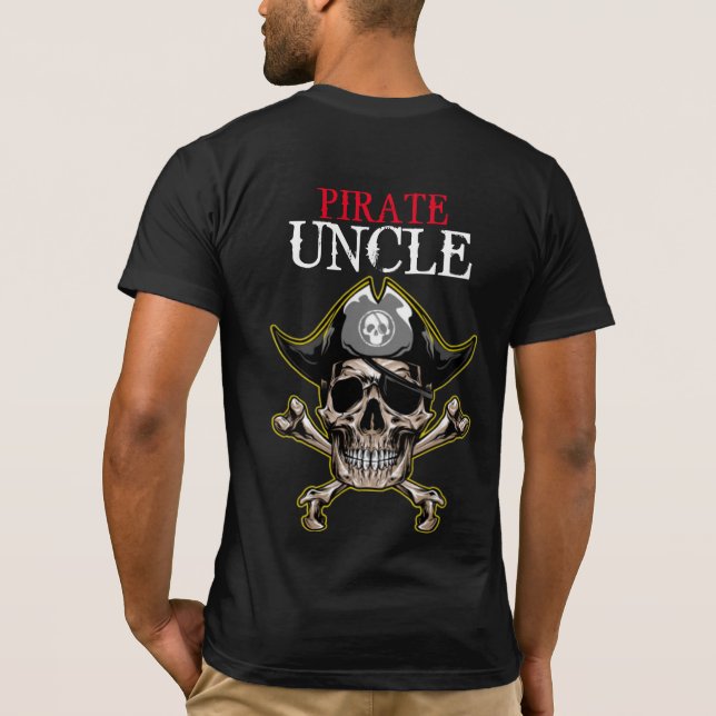 Piratenthema Party UNCLE T - Shirt (Rückseite)