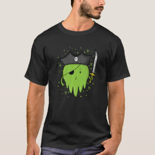 Piratentier mit Kopftuch Augenpflaster und Schwert T-Shirt