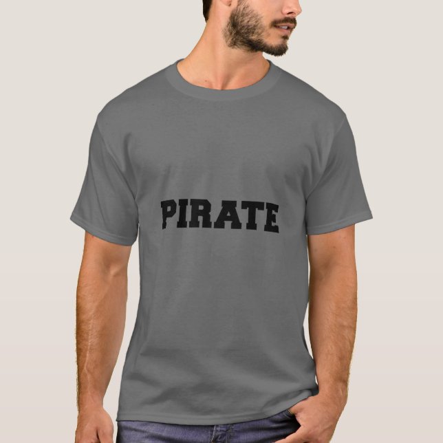 Piratenwort Halloween-Kostüm T-Shirt (Vorderseite)