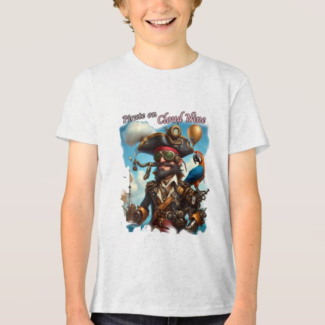 Piraterie am Cloud Nine Tri-Blend Shirt (Vorderseite)