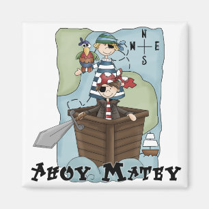 Pirates Ahoy Tshirs und Geschenke Magnet