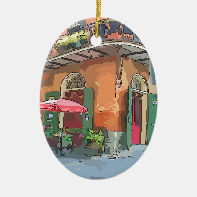 Pirates Alley New Orleans Keramik Ornament (Vorne)