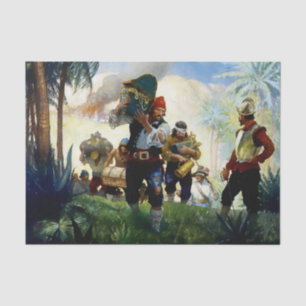 „Pirates and Plunder“ von NC Wyeth Seidenpapier