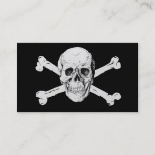 Pirates Black Skull und Crossbones Visitenkarte