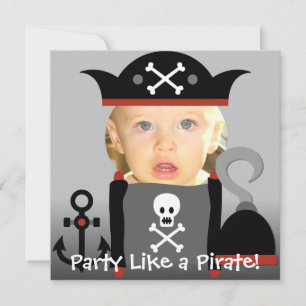 Pirates Boy Party wie ein Pirate Birthday lädt ein Einladung