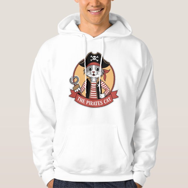 Pirates Cat Hoodie (Vorderseite)