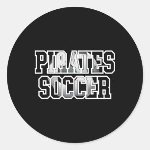 Pirates Fußball Byll Schulgeist Spieltags-Fußball Runder Aufkleber