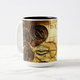 Pirates Gold Schatzkarte Zweifarbige Tasse
