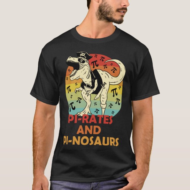 PIrates PInosaurs Math 3 14 Number Mathlete Genius T-Shirt (Vorderseite)
