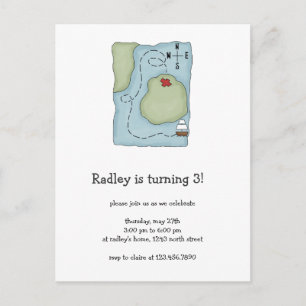 Pirates ・ Pirate Map Postkarte