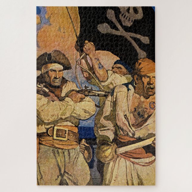 "Pirates" Schatzinsel Cover von NC Wyeth Puzzle (Vertikal)