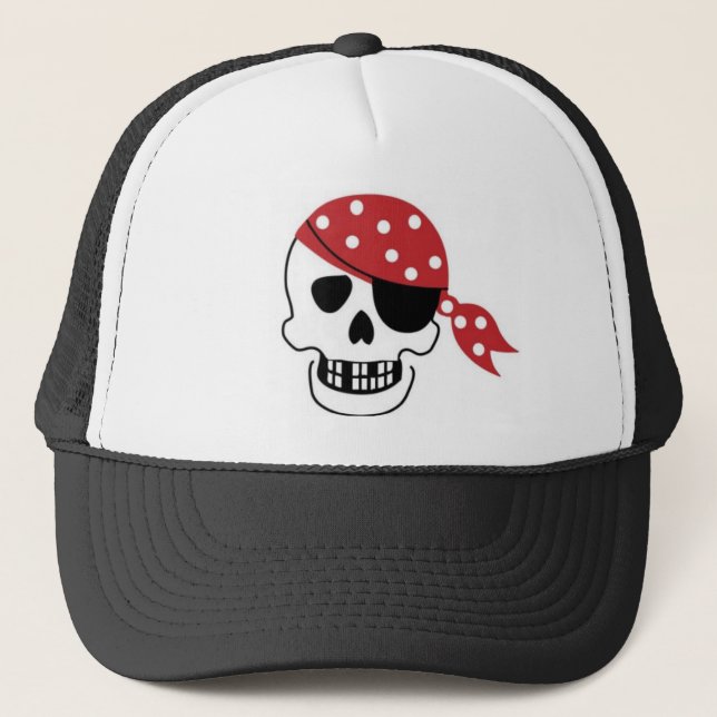 Pirates Skull Hat Truckerkappe (Vorderseite)