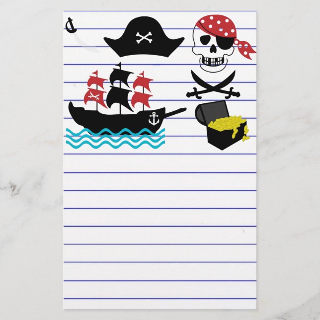 Pirates Stationery Briefpapier (Vorderseite)