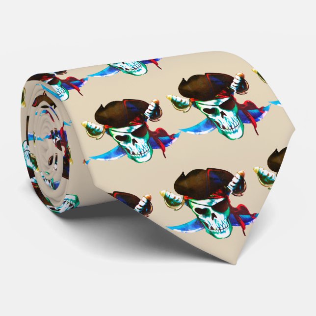 Pirates Team Mascot Fußball Baseball Sport Krawatt Krawatte (Gerollt)