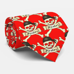 Pirates Team Mascot Fußball Baseball Sport Krawatt Krawatte