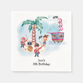 Pirates Treashunt Karte Kinder Junge Geburtstag Serviette