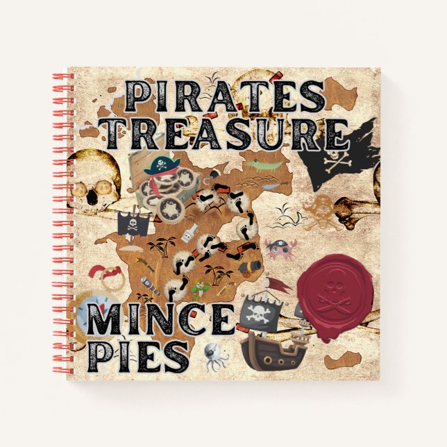 Pirates Treasure - Mince Pies Notizbuch (Vorderseite)