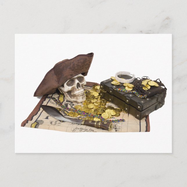 PirateSkullBooty092009 Postkarte (Vorderseite)