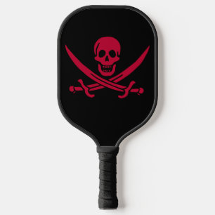 Piratflagge Crimson Skull & Swords von Calico Jack Pickleball Schläger