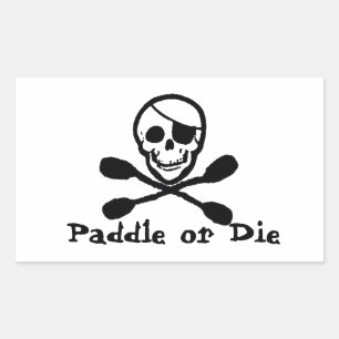 Piratflagge-Kajak-Aufkleber Rechteckiger Aufkleber