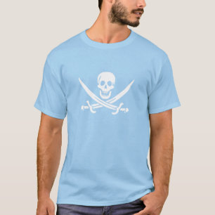 Piratflagge Totenkopf gekreuzte Schwerter T-Shirt