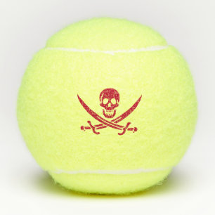 Piratflagge Totenkopf & Schwerter von Calico Jack Tennisbälle