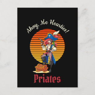 Piratinnen-Kapitänin  Postkarte