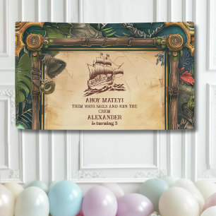 Piratische Jolly-Roger-Geburtstagsfeier Banner