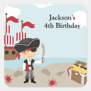 Piratkleber Quadratischer Aufkleber