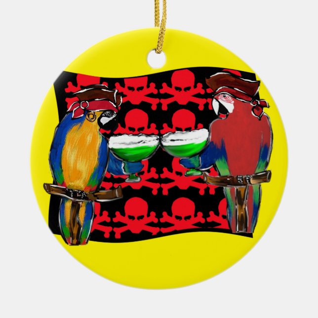 PIRATPARROTEN KERAMIKORNAMENT (Vorne)