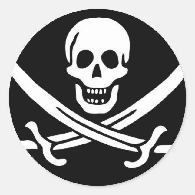 PIRATSTICKER RUNDER AUFKLEBER (Vorderseite)