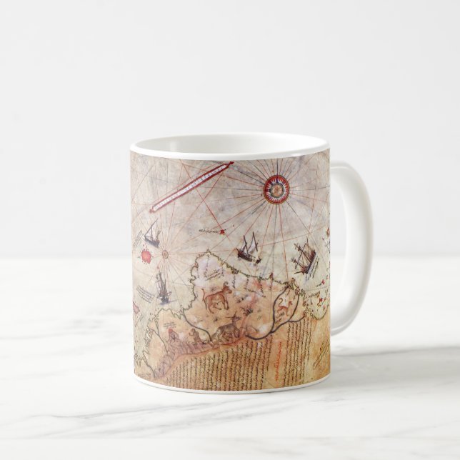 piri reis altertümliches Mysterium der Kartengesch Kaffeetasse (VorderseiteRechts)