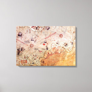 piri reis altertümliches Mysterium der Kartengesch Leinwanddruck