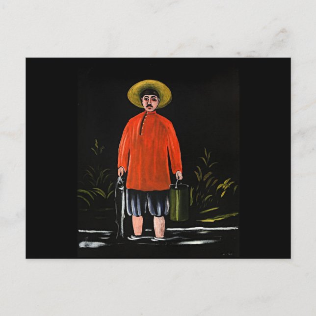 Pirosmani - Fischer in einem roten Shirt Postkarte (Vorderseite)