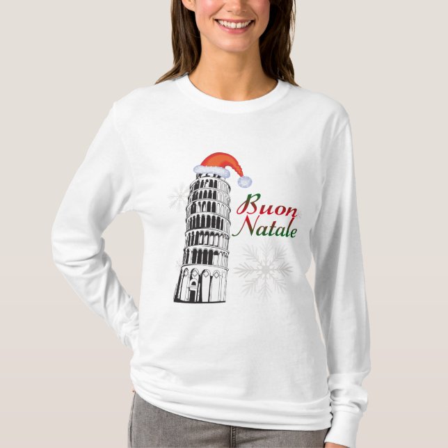 Pisa Buon Natale T-Shirt (Vorderseite)